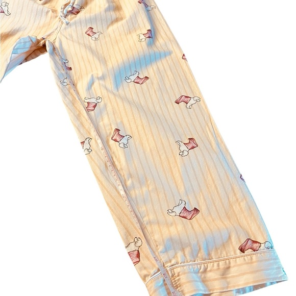 Baleno Women’s Blush and Maroon Pajama Set with Vintage-Inspired Dog Design SZ S - Picture 8 of 11